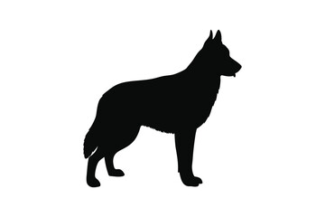 dog, silhouette, pet, animal, sitting, canine, companion, nature, elegant, artwork, black, white, shadow, shape, posture, calm, loyal, friendly, peaceful, tail, ears, fur, outline, domestic, art, mini