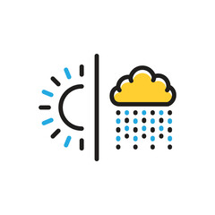 Multi color icon for  weather