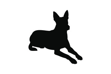 dog, silhouette, pet, animal, sitting, canine, companion, nature, elegant, artwork, black, white, shadow, shape, posture, calm, loyal, friendly, peaceful, tail, ears, fur, outline, domestic, art, mini