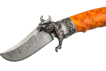 Ornate knife with bull head detail