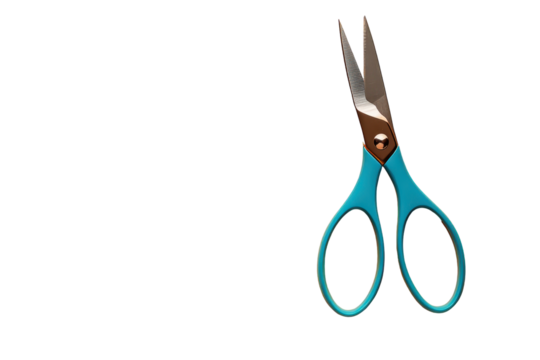 Teal colored scissors
