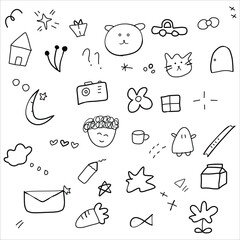 kids scribble doodle cute illustration