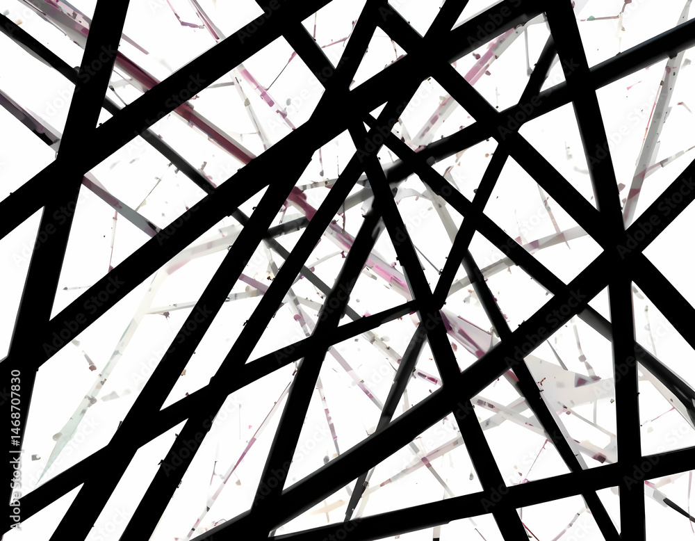 Poster abstract lines intersecting with a modern aesthetic