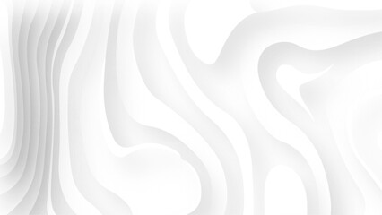 Topographic paper cut white background. seamless wavy lines backdrop. Abstract modern 3d Paper cut white background.