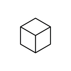 Box icon set. Delivery package, parcel box. 