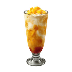 Refreshing Mango Smoothie in a Tall Glass