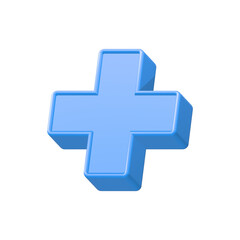 Obraz premium plus medical icon 3d rendering blue color