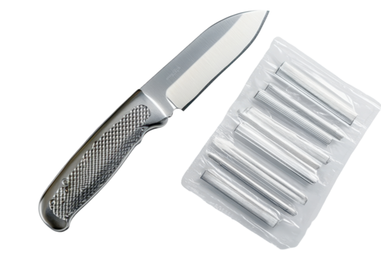 Fixed blade knife with sharpening rods
