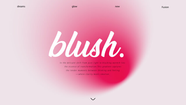 Blush Pink Gradient Website Design - Modern Typography Template