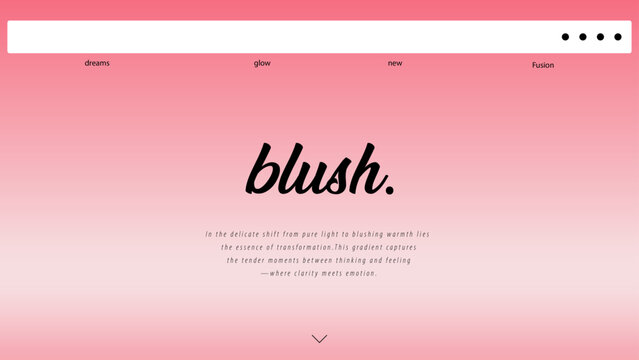 Blush Pink Gradient Website Design - Modern Typography Template