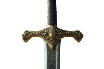 Ornate sword hilt close-up