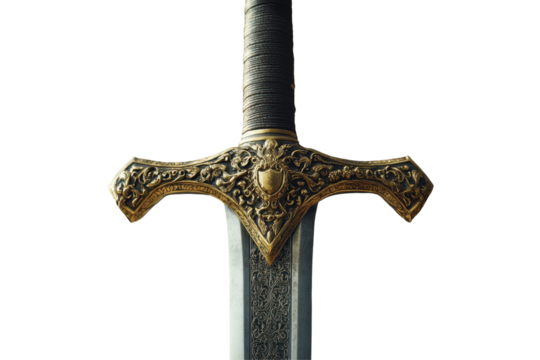 Ornate sword hilt close-up