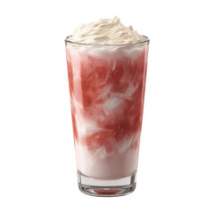 Iced Strawberry Cream Drink in Glass