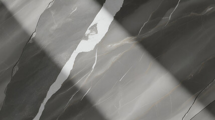 High-gloss polished gray marble floor modern interior design with natural veins and reflective surface 