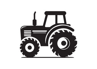 Obraz premium Tractor Silhouette Vector