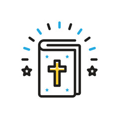 Multi color icon for bible