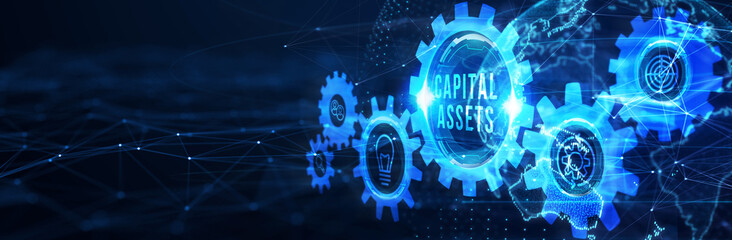 Business, Technology, Internet and network concept. Capital assets. 3d illustration