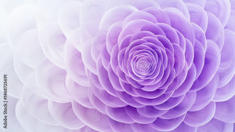 Aufkleber soft purple concentric circles swirl into a calming meditation pattern, enveloping the viewer in a s