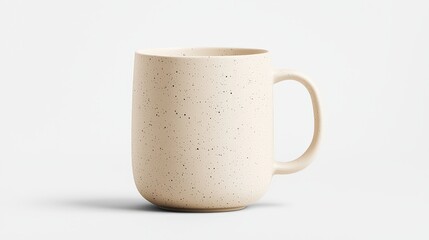 Stylish ceramic coffee mug with clean lines and soft neutral tones