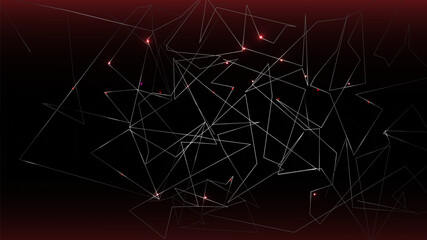 Abstract low polygon technology futuristic concept glowing on dark background.