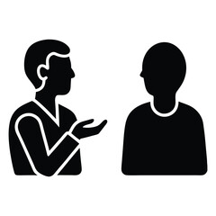 discussion symbol people speaking icon two peopl.