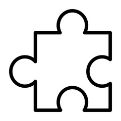 Obraz premium Puzzle Vector Line Icon Design