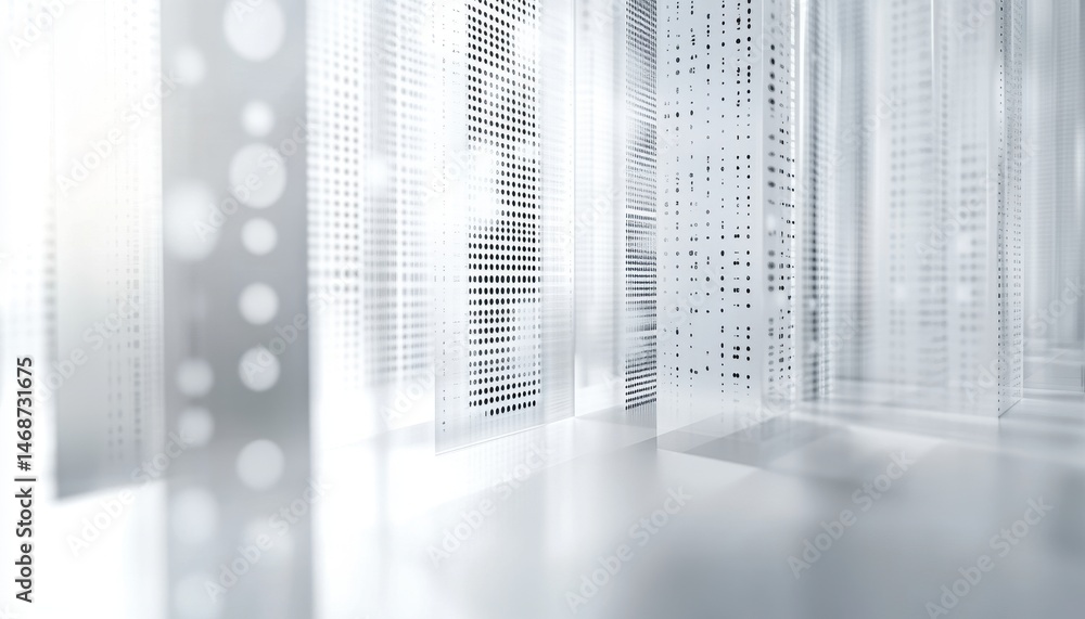 Poster Abstract White Background with Geometric Shapes Patterns and Subtle Lighting for Modern Designs and Presentations