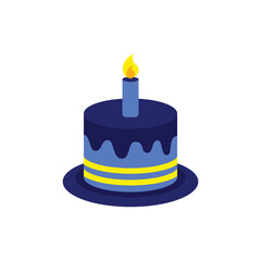 Delicious Chocolate Birthday Cake with Colorful Sprinkles and Candles