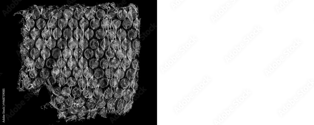 Poster seamless bubble wrap pattern for digital or print packaging on a transparent or white background