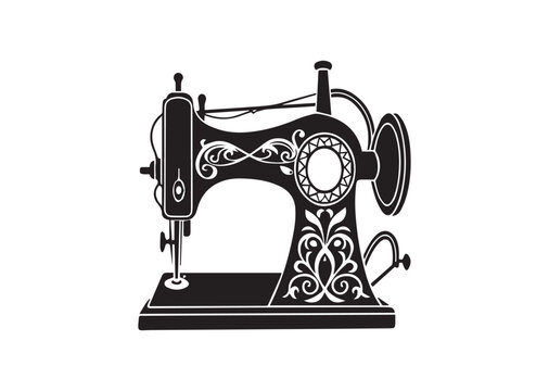recommend clip art: Sewing Machine Silhouette Vector