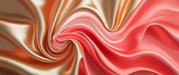 Obraz premium Colorful champagne gold and electric coral color abstract background