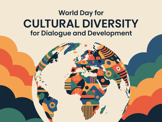 World Cultural Diversity Day Global Unity Peace Development Poster