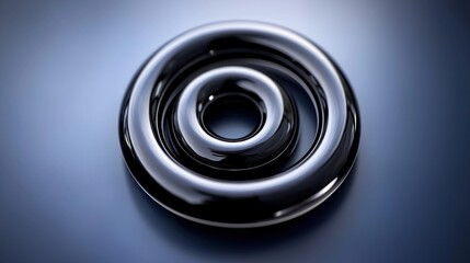 Abstract design of concentric rings with glossy finish.