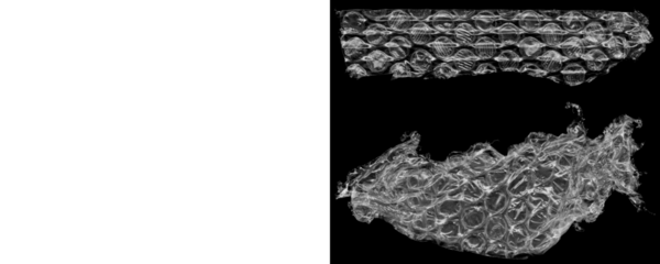 Set of Air Bubble Textures in Bubble Wrap Style for Mockups on a Transparent or White Background