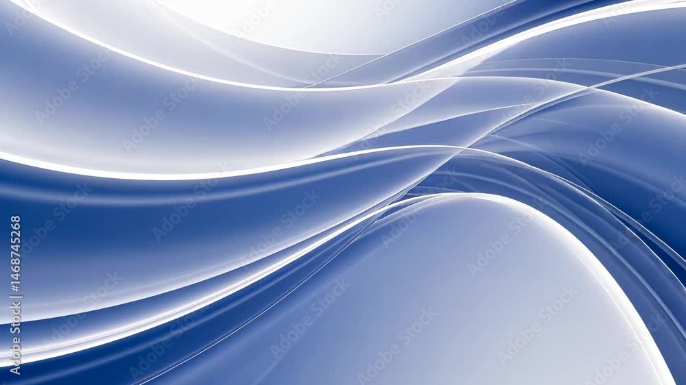 Poster abstract blue and white wave background with flowing lines and smooth gradient lighting creates a mo