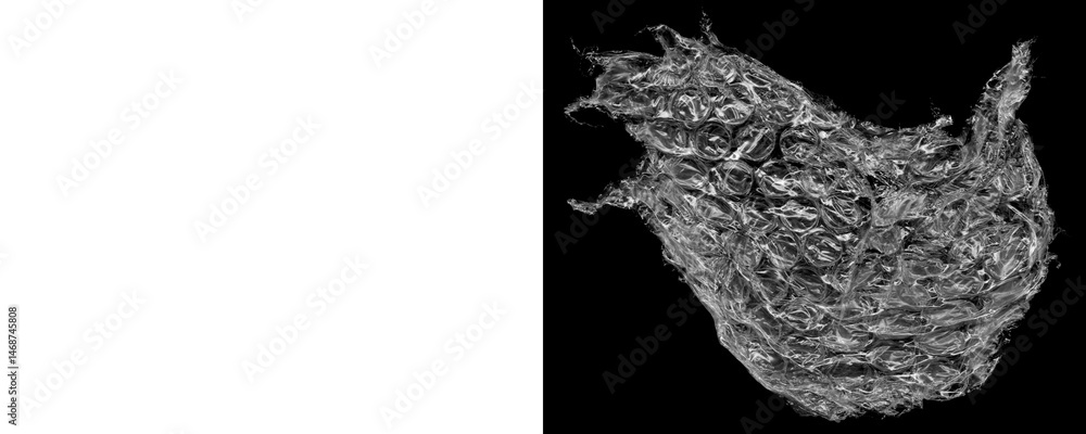 Poster high resolution bubble wrap png element for digital use on a transparent or white background