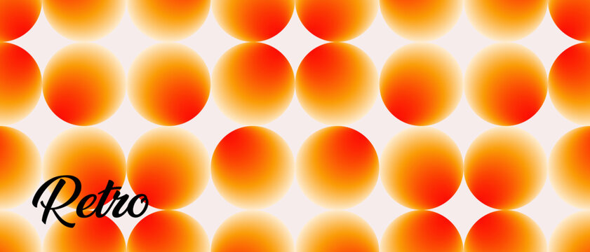 Retro Orange Gradient Circles Pattern - 70s Style Background Design