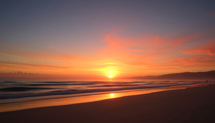 sunset at the beach , with white tonespng
