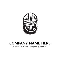 Fingerprint logo company design vector illustration	
