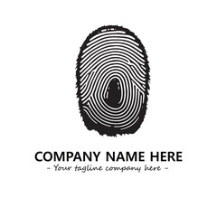 Fingerprint logo company design vector illustration	
