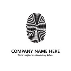 Fingerprint logo company design vector illustration	
