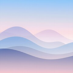 Soft pastel wave layers blend in pink and blue gradients, creating a peaceful abstract background for elegant designs