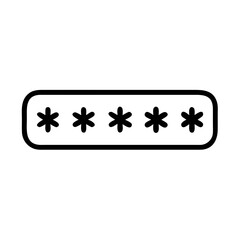 Password Field Icon – Secure Login Input Symbol in Minimal Line Style