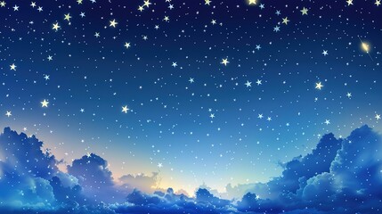 Naklejka premium Exploring the Enchanting Realm of Aesthetic Starry Skies: Captivating Visions of Celestial Beauty, Serene Nightscapes, and Cosmic Magic
