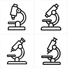 microscope icon set
