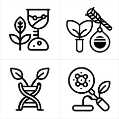 biology icon set
