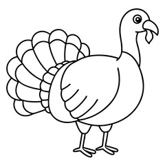 Hand-Drawn Turkey Outlines for Classroom Coloring