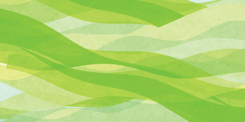 新緑　波　模様　背景 © J BOY