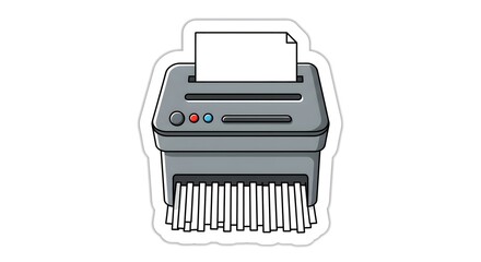 Cartoon Paper Shredder Icon