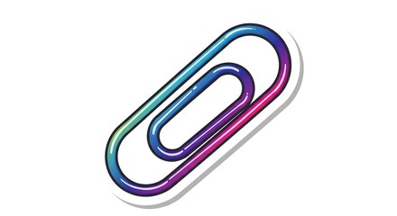 Colorful Paper Clip Illustration